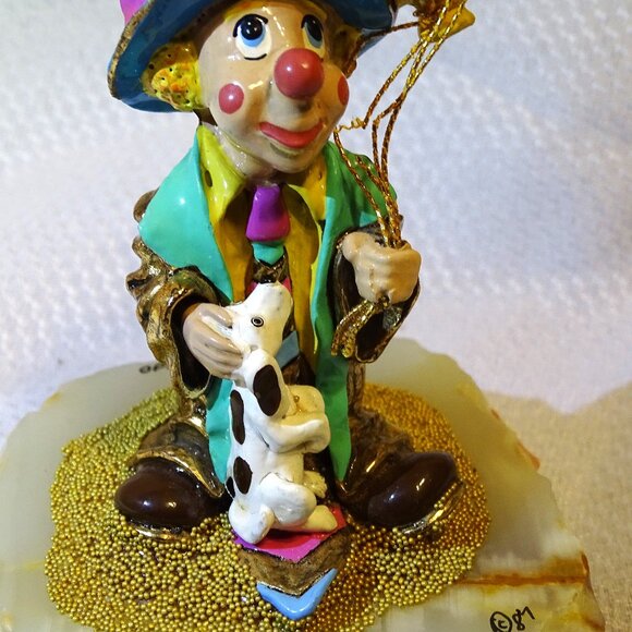 Ron Lee 1987 Clown Balloons Dog I LOVE YOU Figurine 2928/8500 Signed - Picture 2 of 10